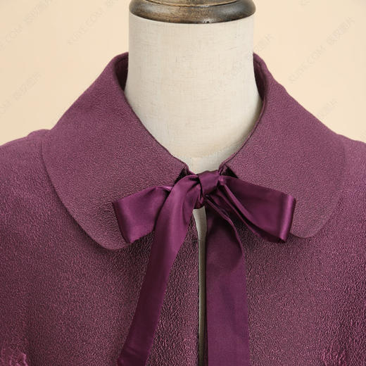 高品质寿服女棉披风“花紫玲珑”百年非遗工艺寿衣 商品图2