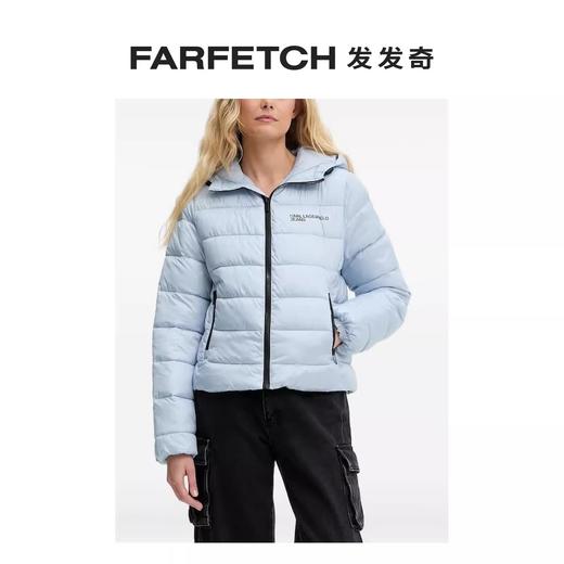 贝壳三 胶印字母蓬松保暖连帽棉服女轻便宽松绗缝棉衣C111201 商品图6