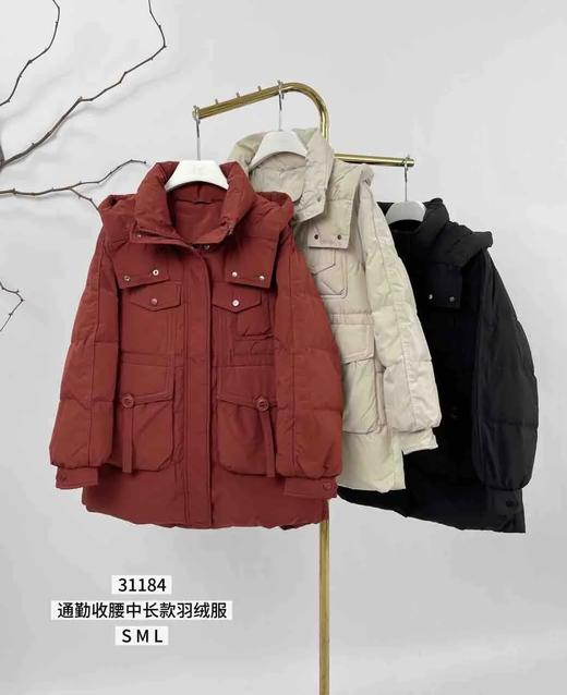 H5YR31184#通勤收腰加厚中长款羽绒服 商品图0