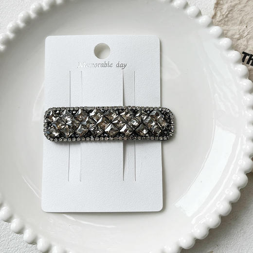 轻奢超闪方钻长夹刘海掰掰夹气质头饰-纪念日百货门店同款165543476 商品图2