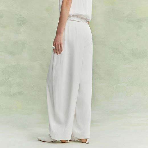 【林栖设计小店】（现货）醋纤镰刀裤子复古百搭气质宽松显瘦2026早春新款阔腿裤女1961109 商品图4