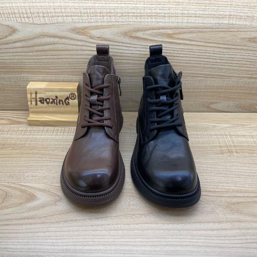 豪行2024年秋季新品时尚休闲英伦真皮女单马丁靴24451106 商品图2