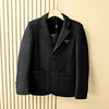 谱拉达PRADA2025秋冬季三角标商务休闲羊毛呢西服外套 商品缩略图0