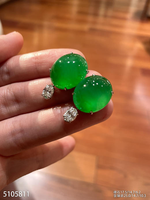 艳绿蛋面耳钉【5105811】具体价格微信咨询 商品图6