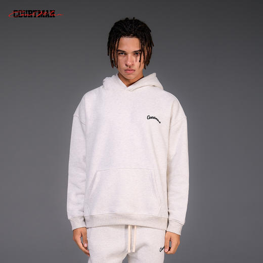 COURTMAN加绒卫衣连帽冬保暖厚美式宽松上衣运动男 商品图7