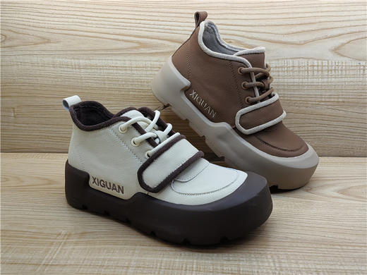 2024豪行冬款专柜正品时尚休闲舒适轻便低跟高帮女单靴24491596 商品图2