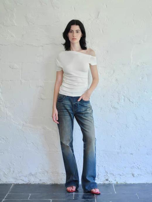 Evistub girls/E-5QCK979/竹节棉酵洗做旧牛仔裤女 商品图1