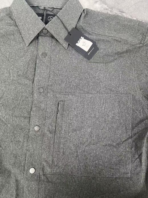 瑕疵HUGO BOSS Performance 男士宽松版按扣拉链口袋商务休闲长袖衬衫 商品图2