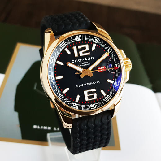 【95新】CHOPARD 萧邦161264-5001天文台认证自动机械机芯日期显示MILLE MIGLIA系列44MM（男款）18K玫瑰金191025NJS08 商品图2