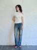 Evistub girls/E-5QCK979/竹节棉酵洗做旧牛仔裤女 商品缩略图2