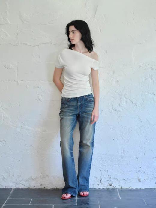 Evistub girls/E-5QCK979/竹节棉酵洗做旧牛仔裤女 商品图2