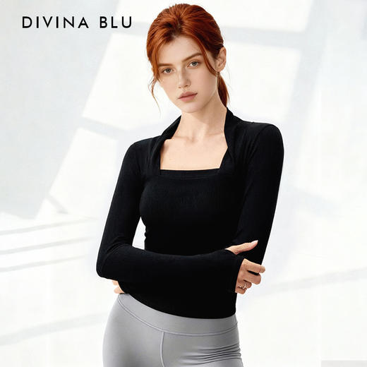 DIVINA BLU 丹麦系列 迪唯纳法式方领气质T恤119（售后说明：收货15天内支持调换货） 商品图3