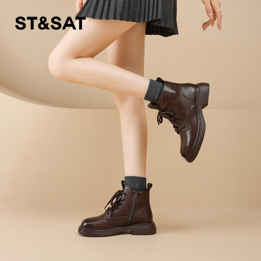 【加绒保暖】星期六经典简约时尚马丁靴SSD4118T6N 商品图8