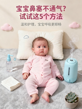 纯干货！不吃药！5个方法轻松缓解宝宝鼻塞！