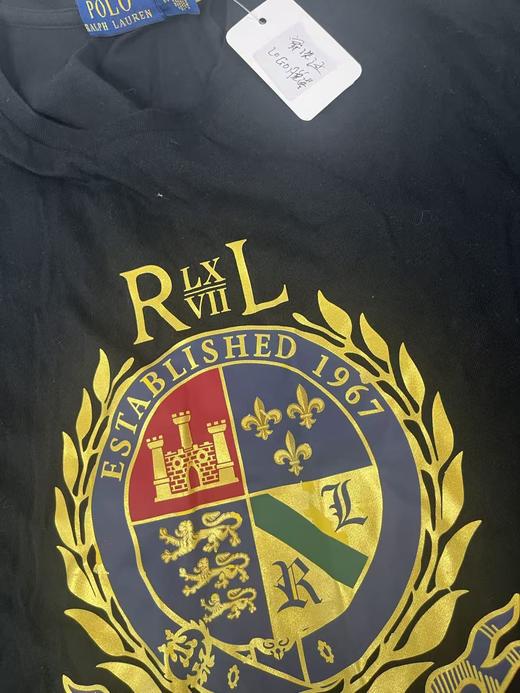 瑕疵Polo Ralph Lauren 男士夏季纯棉透气印花经典金标圆领短袖T恤 商品图2