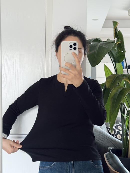 25秋冬--wan能超显瘦高弹 |亨利领暖绒倍暖长袖T 商品图4