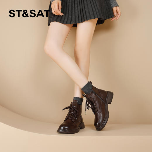【加绒保暖】星期六经典简约时尚马丁靴SSD4118T6N 商品图5