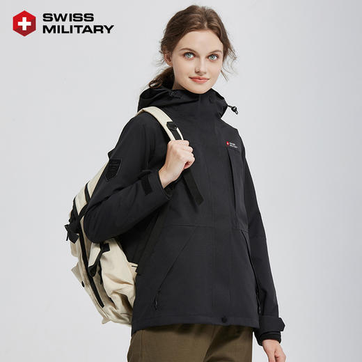 SWISS MILITARY瑞士军工/男女同款冲锋衣  防风，防水 情侣时尚百搭外套  1688 外壳 商品图0