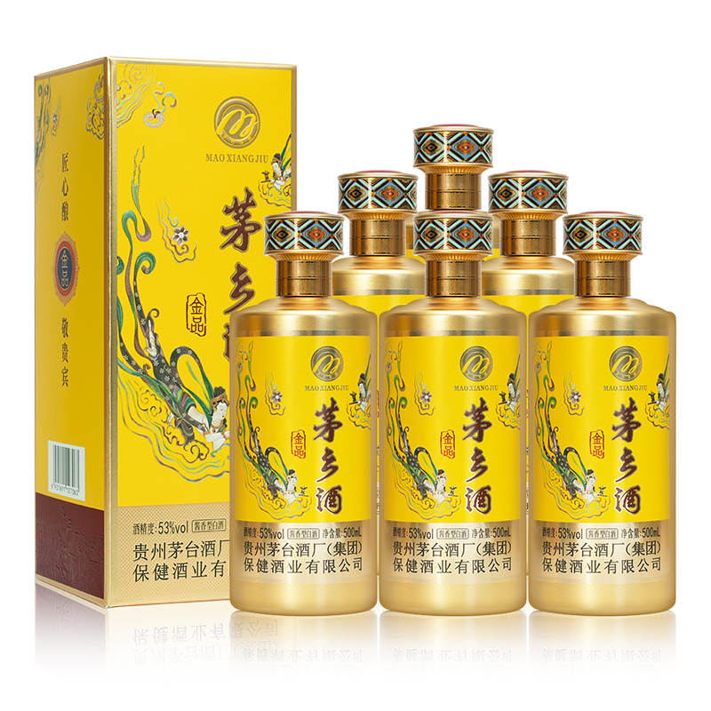 【自营】贵州茅台集团茅乡金品53度酱香型白酒500ml 礼盒装送礼宴请 53度 500mL 6瓶