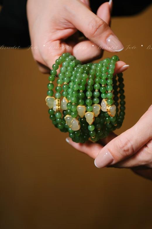小精品 福禄 果绿色碧玉无黑手串 6mm JY 商品图0