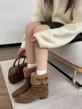 【门店同款】ENJOY冬季翻边毛扣 167947634