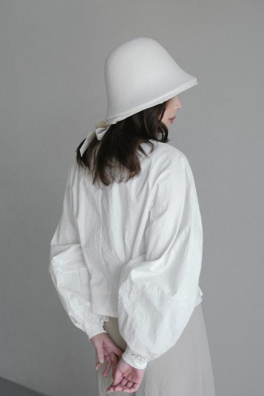 Kreuzzz 25AW 奶白色/黑色羊毛毡Kabu古典钟型帽 商品图3