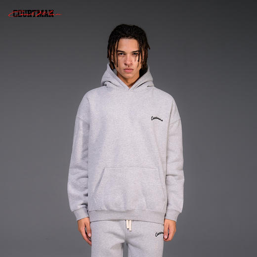 COURTMAN加绒卫衣连帽冬保暖厚美式宽松上衣运动男 商品图6