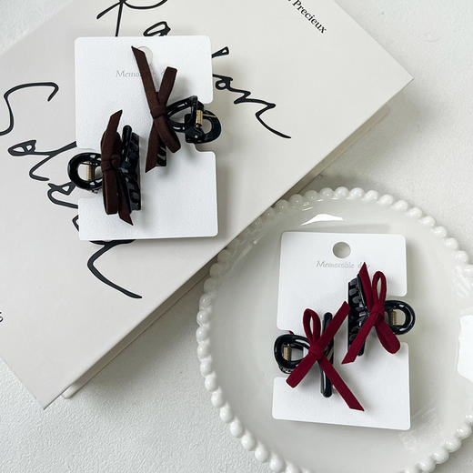 简约经典蝴蝶系带结对抓夹发饰-纪念日百货门店同款167395171 商品图3