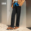 【爆品主推】森马牛仔裤女冬加绒做旧长裤女生保暖显腿长ins潮街头复古直筒裤 商品缩略图1