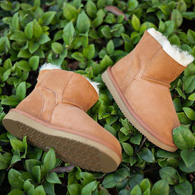 ³ 【米其同款羊皮毛一体儿童雪地靴】 魔术贴【适28-35码】柔软羊毛+巴斯夫EVA大底 可以光脚穿 SW3W185YK XN03-CRMM-BA