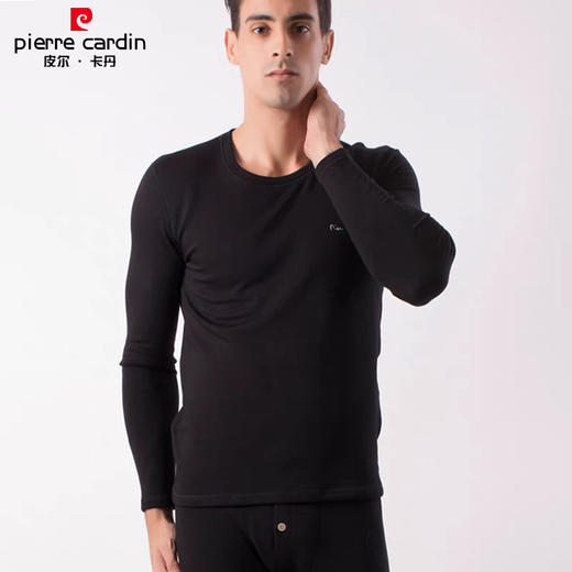 皮尔卡丹 男士加绒带护膝磨毛圆领保暖内衣P374913 商品图0