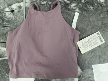 瑕疵Lululemon Align 女C/D轻度支撑裸感后扭结紧身短款高领瑜伽背心