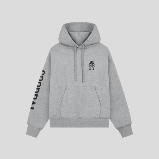 GOODBAI 学院组合logo印花撞色连帽抽绳宽松长袖卫衣 商品图2