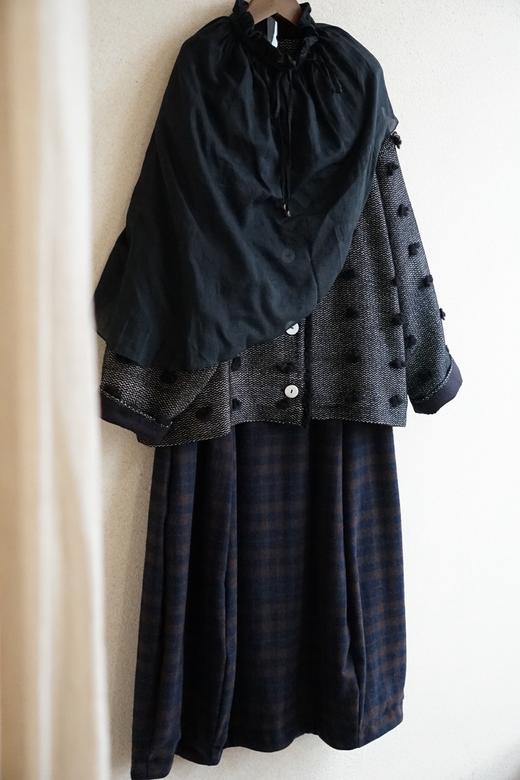 Bergfabel格纹羊绒灯笼裙 商品图12