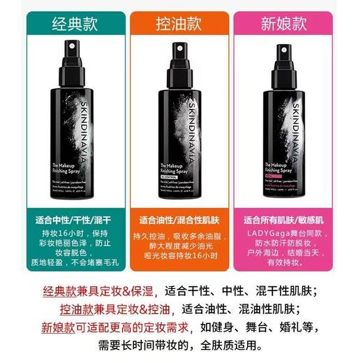 SKINDINAVIA定妆新娘喷雾控油长效持久定妆便携 商品图2