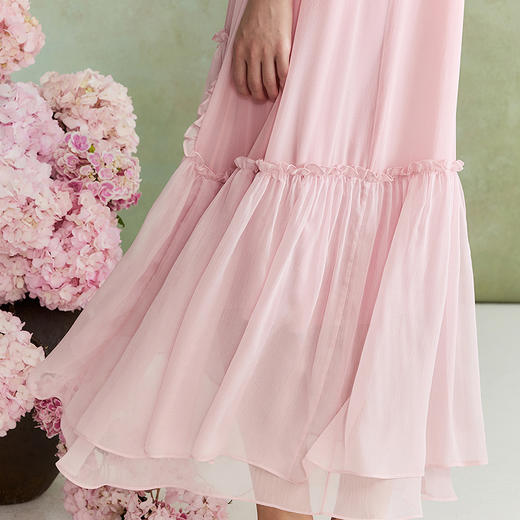 【林栖设计小店】（现货）真丝无袖连衣裙手绣钉珠宽松2026早春新款花仙子裙子女1961080 商品图7