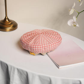 北京仓｜LAULHERE-Glaieul-玫瑰粉 千鸟格 贝雷帽［法国设计师］