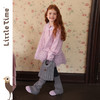 littletime女童毛衣2025秋冬新款花边拼接针织开衫裤子套装两件套 商品缩略图1