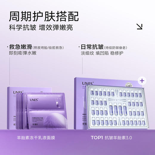 【紧致抗皱】优理氏羊胎素紫金双抗冻干面膜 补水保湿抗皱修 商品图3