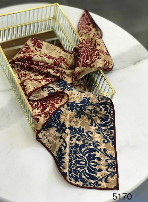 优品堂『奢迷』真丝+羊毛70x70方巾 商品图9