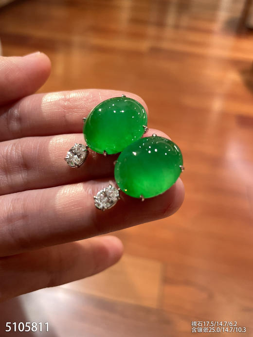 艳绿蛋面耳钉【5105811】具体价格微信咨询 商品图1