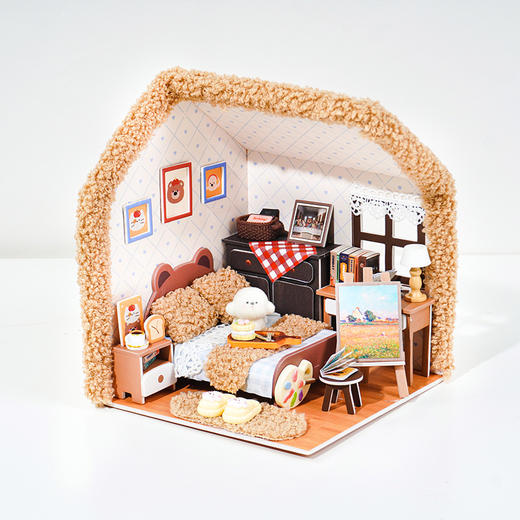 DIY手作毛绒小屋泰迪熊的卧室玩具-纪念日百货门店同款167193668 商品图3