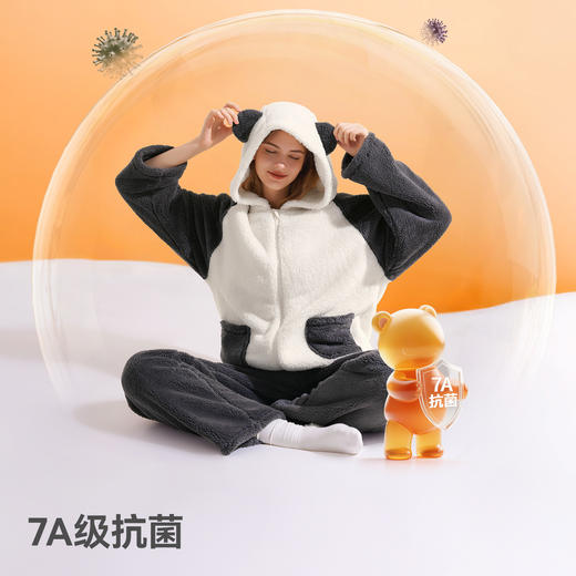 贝肽斯睡衣女款成人2025新款珊瑚绒a类亲子装家居服套装保暖加厚 商品图5