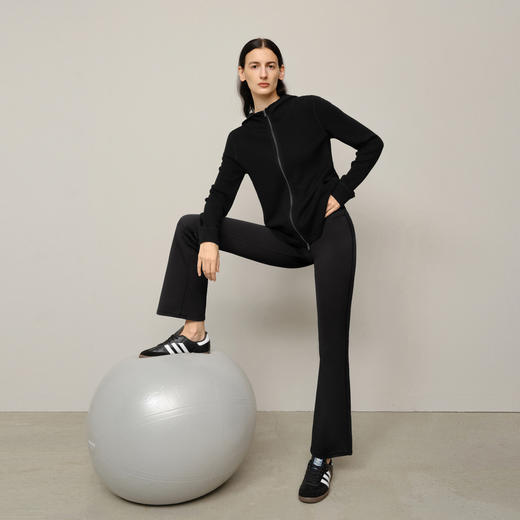 【ZJ】【商场同款】麦檬休闲质感绵羊毛瑜伽连帽外套5FA114261U 商品图1