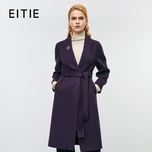 EITIE爱特爱冬季新款修身显瘦通勤高级时尚毛呢大衣8014711 商品图1