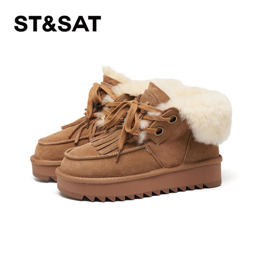 星期六波西米亚风厚绒保暖雪地靴SSD411A553 商品图4