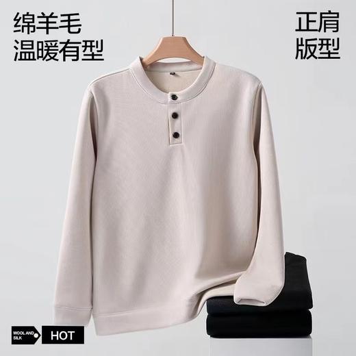 罗蒙品牌正品简约有质 暖从芯生 !【罗蒙ROMON雷军同款羊毛卫衣-PY39】 商品图0