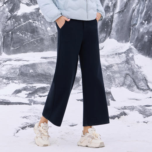 半身缘女裤 秋冬时尚舒适柔软保暖百搭显瘦休闲裤254102U30320076 商品图7