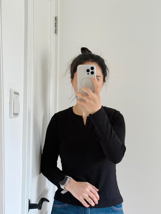 25秋冬--wan能超显瘦高弹 |亨利领暖绒倍暖长袖T 商品图8