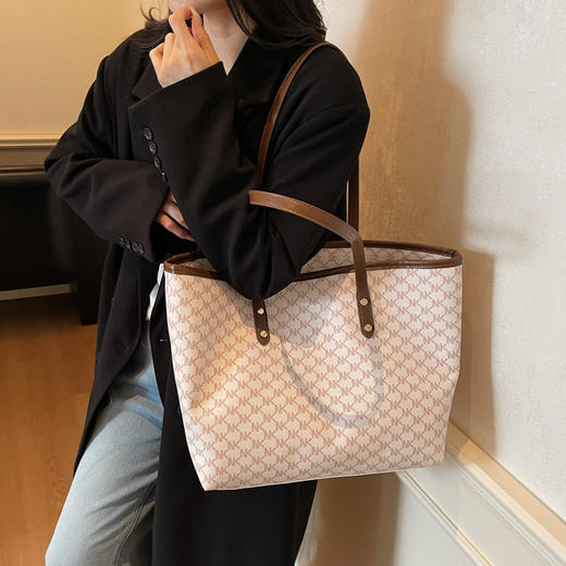 【YW】无忧购复古包包女大容量休闲单肩托特包通勤手提包（截单后5-7天发货） 商品图7
